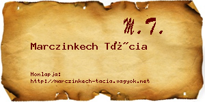 Marczinkech Tácia névjegykártya